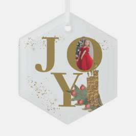 Joy Gold Sparky Weihnachtskerzen Foto Ornament Aus Glas