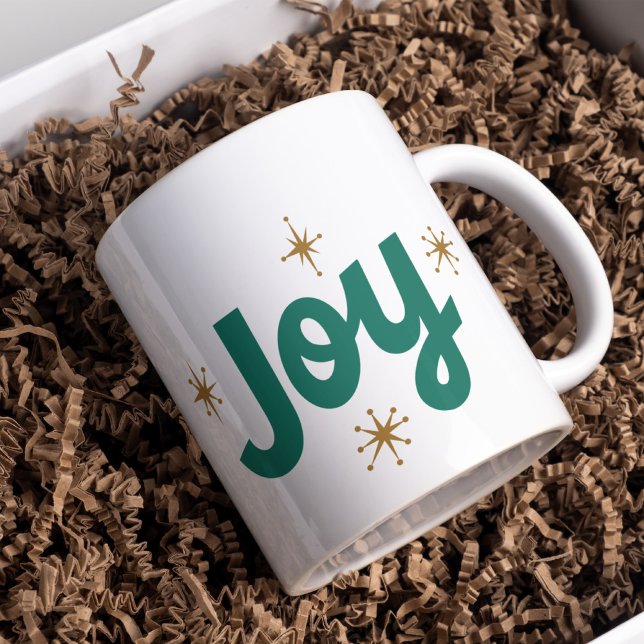 Joy Green und Weiß mit Star Weihnachten Kaffeetasse (Von Creator hochgeladen)