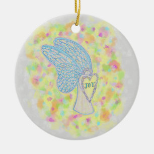 Joy Guardian Angel Custom Holiday Geschenk Ornamen Keramik Ornament