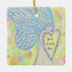 Joy Guardian Angel Custom Holiday Ornements cadeau