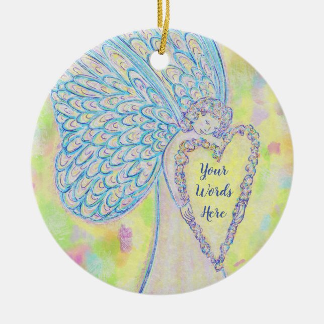 Joy Guardian Angel Custom Holiday Ornements cadeau (Devant)