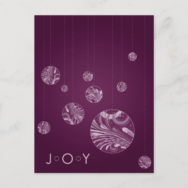 JOY Holiday Card Feiertagspostkarte (Vorderseite)