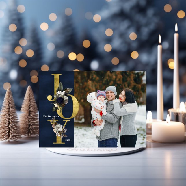 Joy Holiday Foto Card Einladung (Von Creator hochgeladen)
