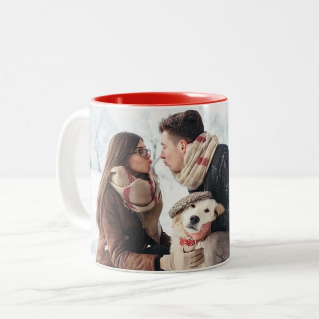 Joy Holiday Foto Tasse (Vorderseite Links)