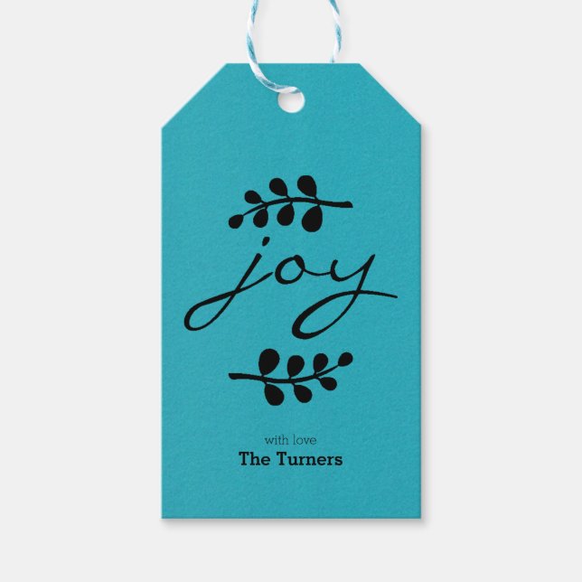 Joy - Holiday Gift Tags Geschenkanhänger (Vorderseite)