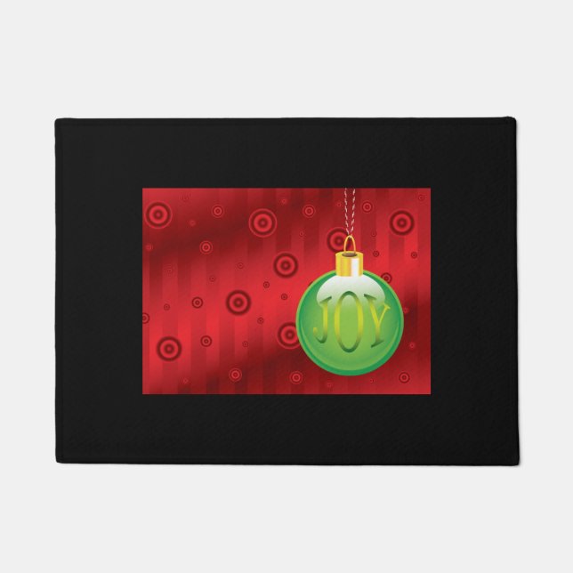 Joy Holiday Tree Ornament Design Weihnachten Fußmatte (Vorderseite)