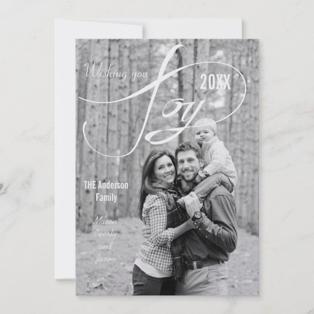 Joy Holiday Weihnachtsminte Feiertagskarte (Vorderseite)