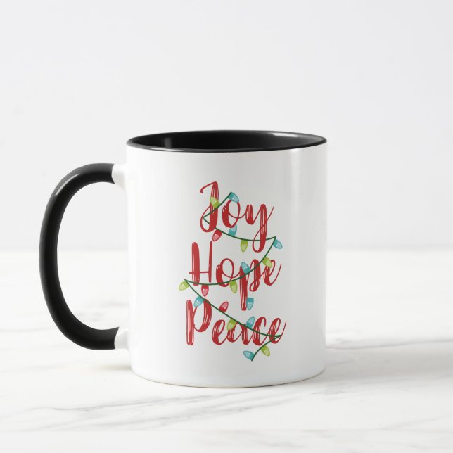 Joy Hope Peace Tasse (Links)