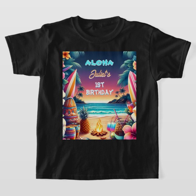 Joy hula Luau Surf aloha hawaiian 1. T-Shirt (Ablage )