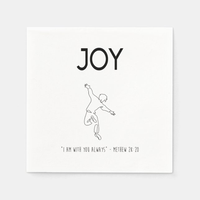 Joy - I am with you always Serviette (Vorderseite)