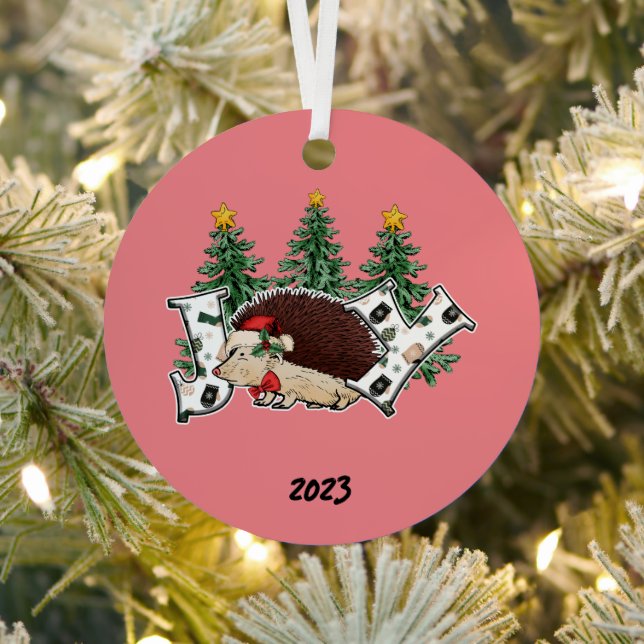 Joy Igel Christmas Ornament Aus Metall (InSitu)