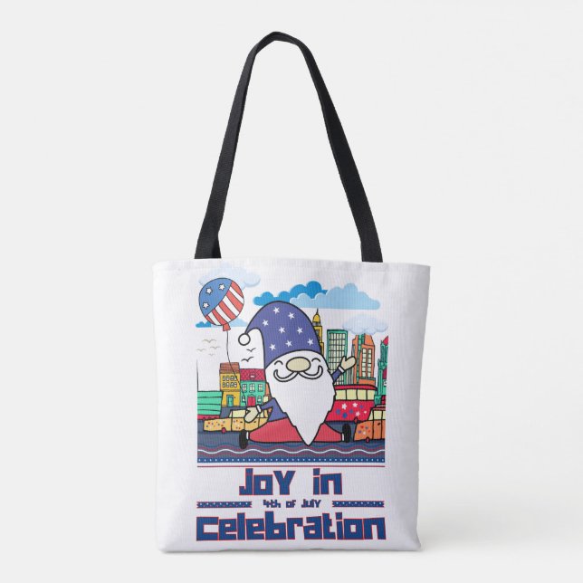 Joy in 4th of July Celebration Tasche (Rückseite)