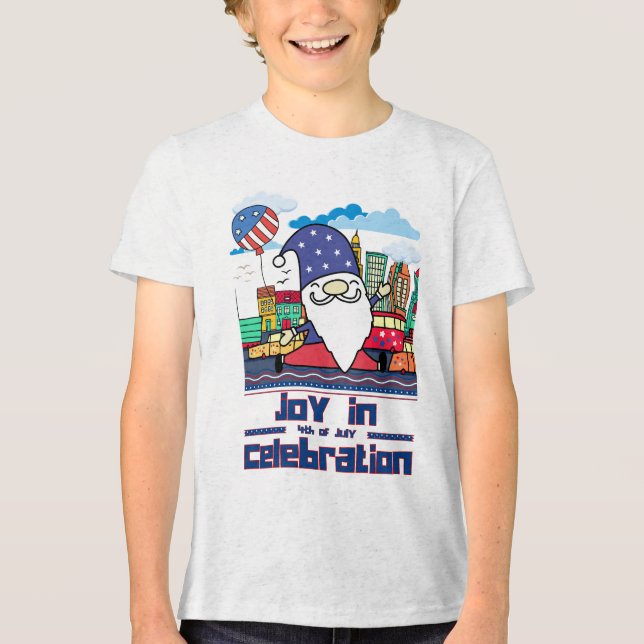 Joy in 4th of July Celebration Tri-Blend Shirt (Vorderseite)