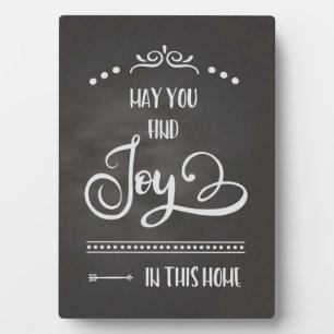 Joy in diesem Zuhause-Chalkboard Fotoplatte