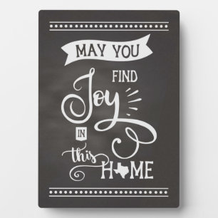 Joy in diesem Zuhause Texas Style - Chalkboard Fotoplatte