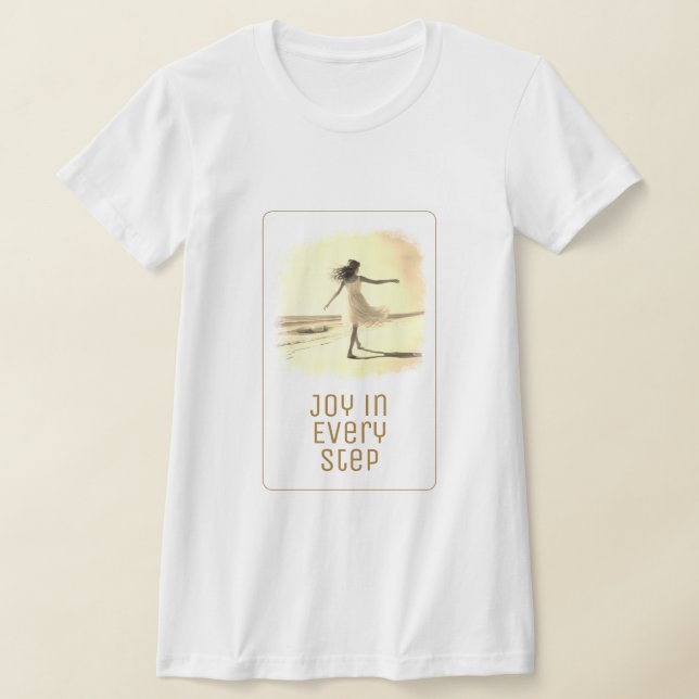 "Joy in Every Step" - goldene Version T-Shirt (Ablage )