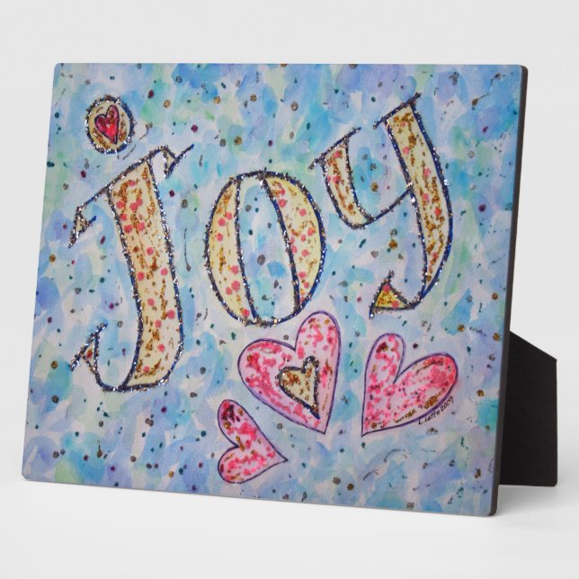 Joy Inspirational Word Peinture Poème Plaque (Côté)