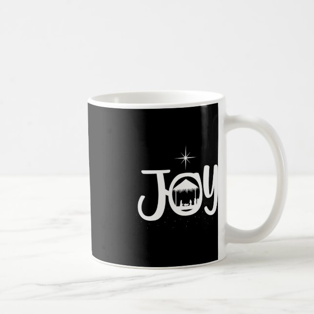 Joy Jesus Nativity Szene Cool Weihnachtskleid Kaffeetasse (Rechts)