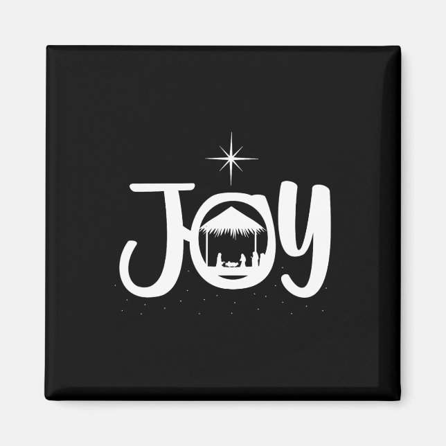 Joy Jesus Nativity Szene Cool Weihnachtskleid Magnet (Vorne)