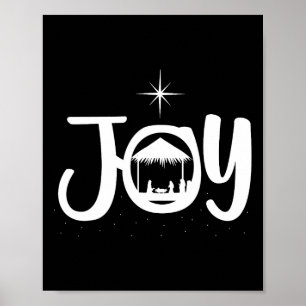 Joy Jesus Nativity Szene Cool Weihnachtskleid Poster