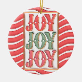 "Joy Joy Joy Ornament" Keramik Ornament