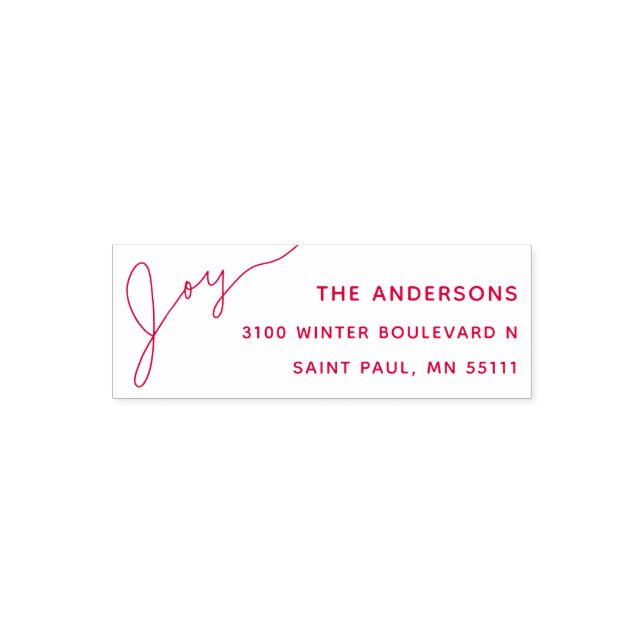 Joy Lässig Script Weihnachten Rücksendeadresse Permastempel (Design)