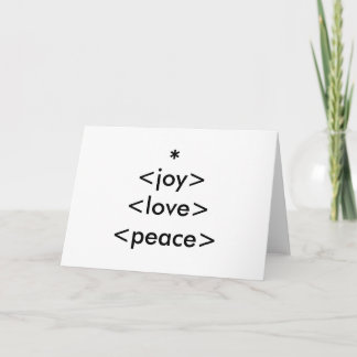 joy - Liebe - Friedensurlaubskarte Feiertagskarte