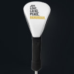 Joy Liebe Latkes Peace Hanukkah Funny Jewish Golf Headcover<br><div class="desc">lustig, jüdisch, latsch, geschenk, Geburtstag, chanukah, jew, urlaub, menorah</div>