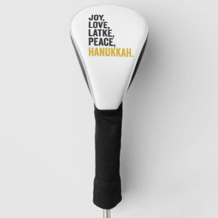 Joy Liebe Latkes Peace Hanukkah Funny Jewish Golf Headcover