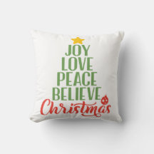 Joy Liebe Peace Christmas Throw Kissen