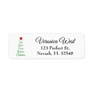 Joy Liebe Peace Glaube Weihnachtsbaum mit Rot