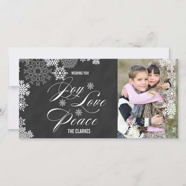 JOY LOVE PEACE CARTE PHOTO DE VACANCES | CLASSEUR (Devant)