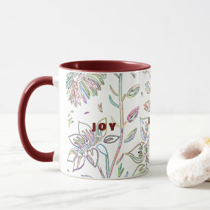 Joy Love Peace Mug à deux tons de marron