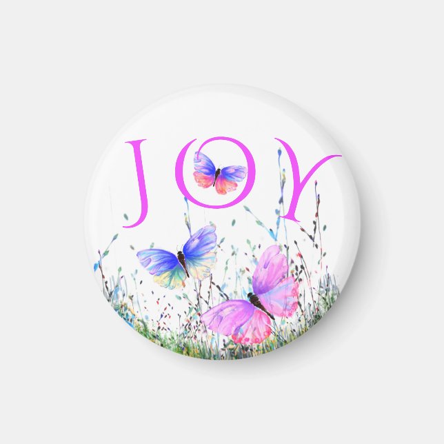 Joy Magnet - farbenfrohe Schmetterlinge fliegen in (Vorne)
