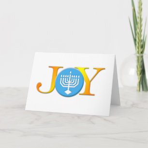 Joy Menorah Card Feiertagskarte