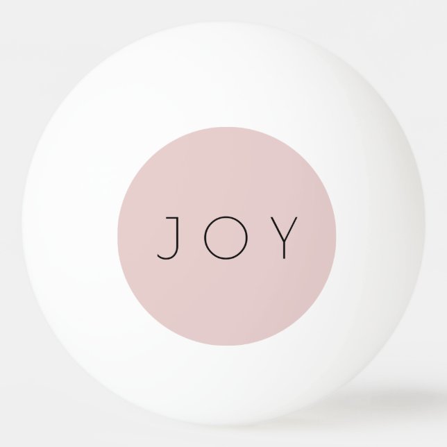 Joy Minimalistische Rose Gold Typografie Muster Tischtennisball (Vorderseite)