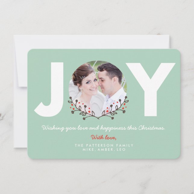 JOY Mint | Carte photo de vacances (Devant)