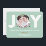 JOY Mint | Fotokarte für den Urlaub Feiertagskarte<br><div class="desc">Mehr Weihnachts-Fotokarten,  Einladungen und Mailing-Labels finden Sie im Shop von Wander Paper Co.</div>