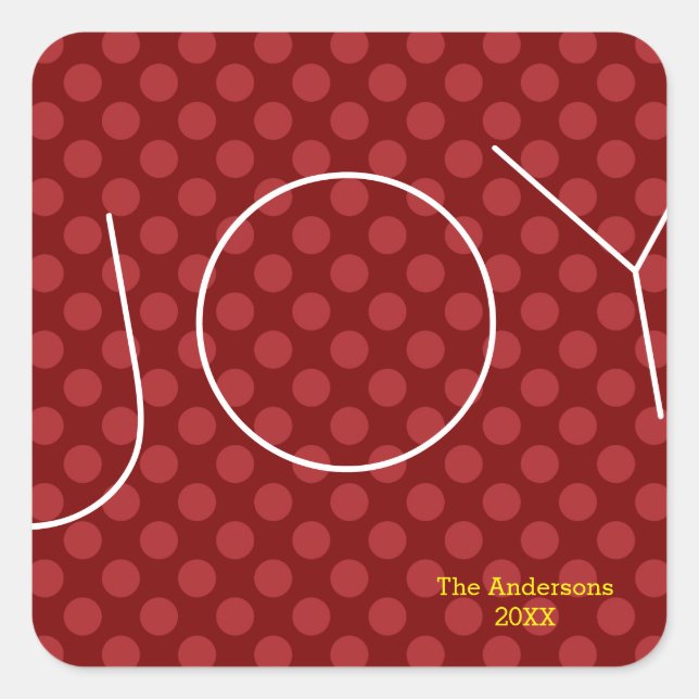 Joy Mod Dots - Square Sticker (Vorderseite)
