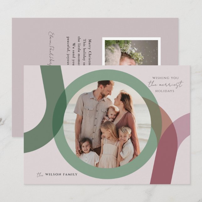 JOY Modern 2 Foto Weihnachten (Vorne/Hinten)