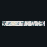 Joy Muschel Christmas Blue White Holly Beach Hütte Satinband<br><div class="desc">Aquarell Sand Dollar mit Vintagen blauen heiligen Blätter, roten Beeren und einem roten Bogen ist das Zentrum des Strandes inspiriert Weihnachtsband ist personalisiert mit Ihrem Familiennamen. Typografie Design "JOY", wird durch Scrollwork rot Kalligraphie Schnörkel hervorgehoben. Das Ganze ist aus weißem Hütte-Holz. Gemalt und grafisch entworfen von Audrey Jeanne Roberts, einem...</div>