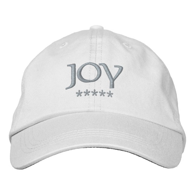 Joy Name Bestickte Baseballkappe (Vorderseite)