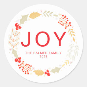 Joy - Name der Blumenzellenfamilie Runder Aufkleber