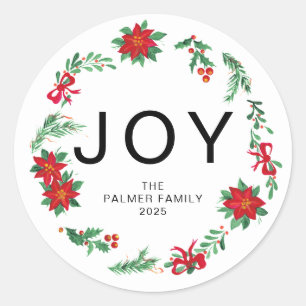Joy - Name der Blumenzellenfamilie Runder Aufkleber