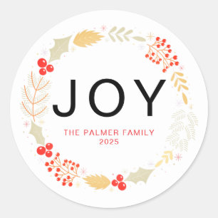 Joy - Name der Blumenzellenfamilie Runder Aufkleber