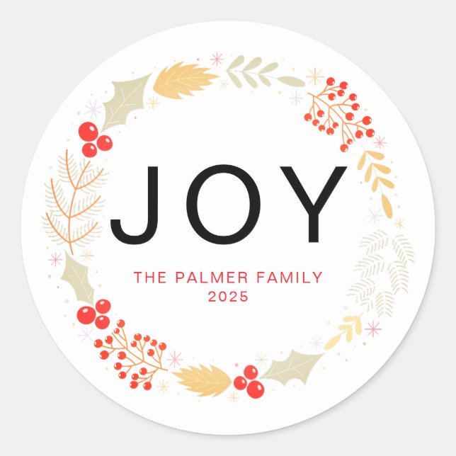 Joy - Name der Blumenzellenfamilie Runder Aufkleber (Vorderseite)
