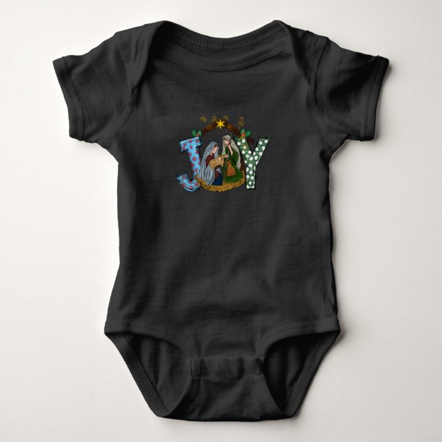 Joy Nativity Baby Bodysuit Strampler (Vorderseite)