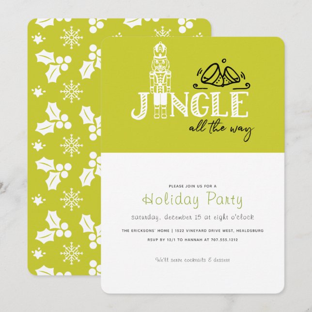 Joy Nutcracker Holiday Party Einladung (Vorne/Hinten)