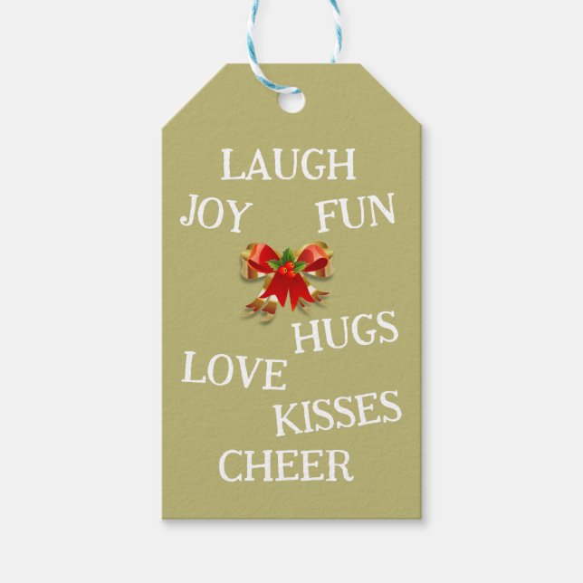 Joy of Christmas Gift Tag Geschenkanhänger (Vorderseite)