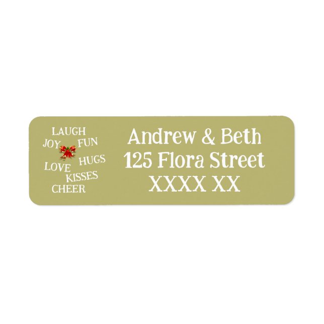 Joy of Christmas Retourner l'adresse étiquette (Devant)